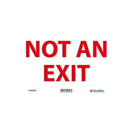 Nmc Not An Exit 10W x 7 H Rigid Plastic GLOM27R